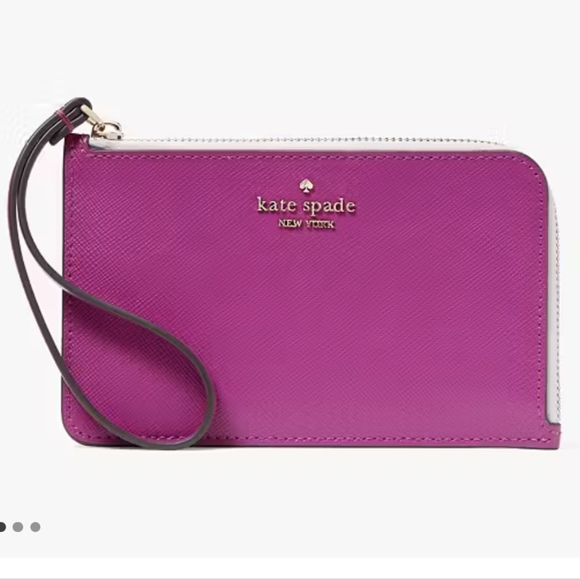 NWT Kate Spade Bicolor L zip Wristlet in Baja Rose - Picture 1 of 12